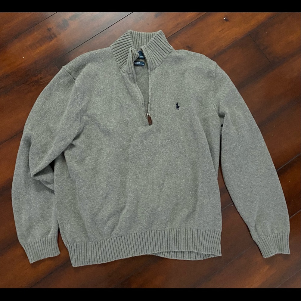 Polo by Ralph Lauren. Men’s XL 1/4 zip grey Sweater.